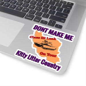 Kitty Litter Country Sticker