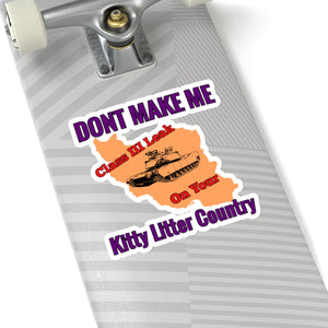 Kitty Litter Country Sticker