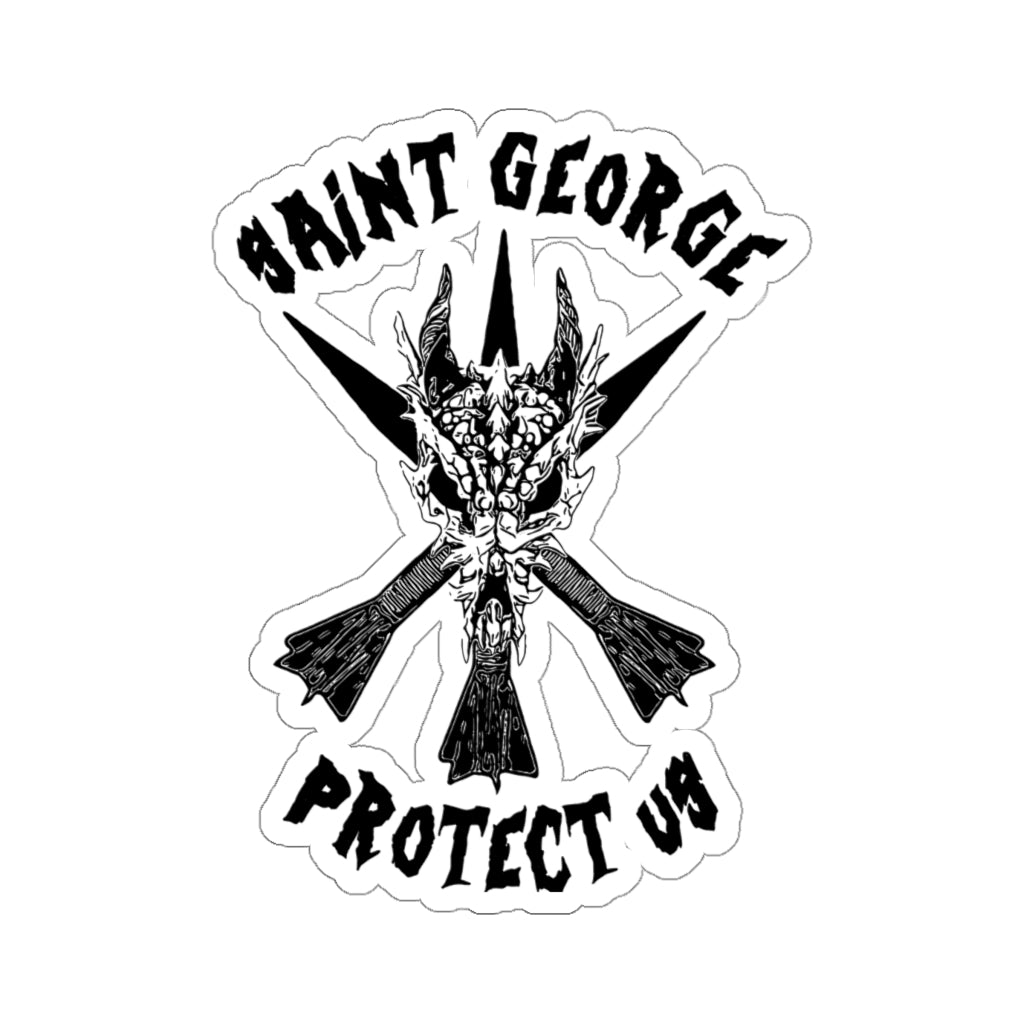 Saint George Protect Us Stickers